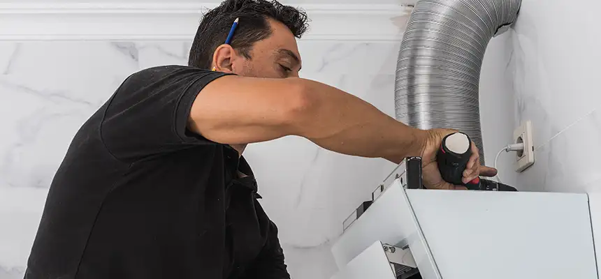 Precision In-wall Dryer Vent Cleaning & Rerouting Corrections in The Woodlands, TX